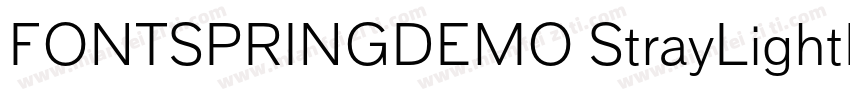 FONTSPRINGDEMO StrayLightRegular字体转换